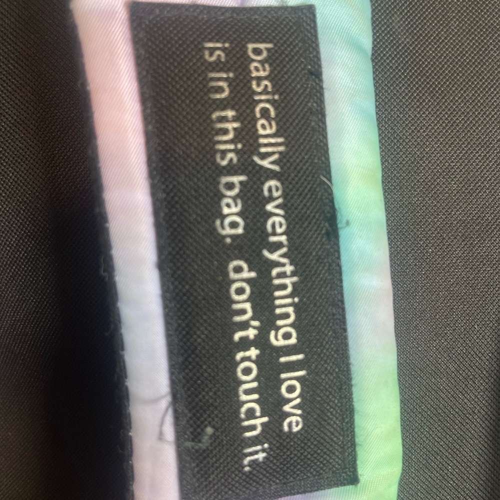 Justice Tie Dye Iridescent Holographic G Backpack Bookbag School Bag - Picture 9 of 14